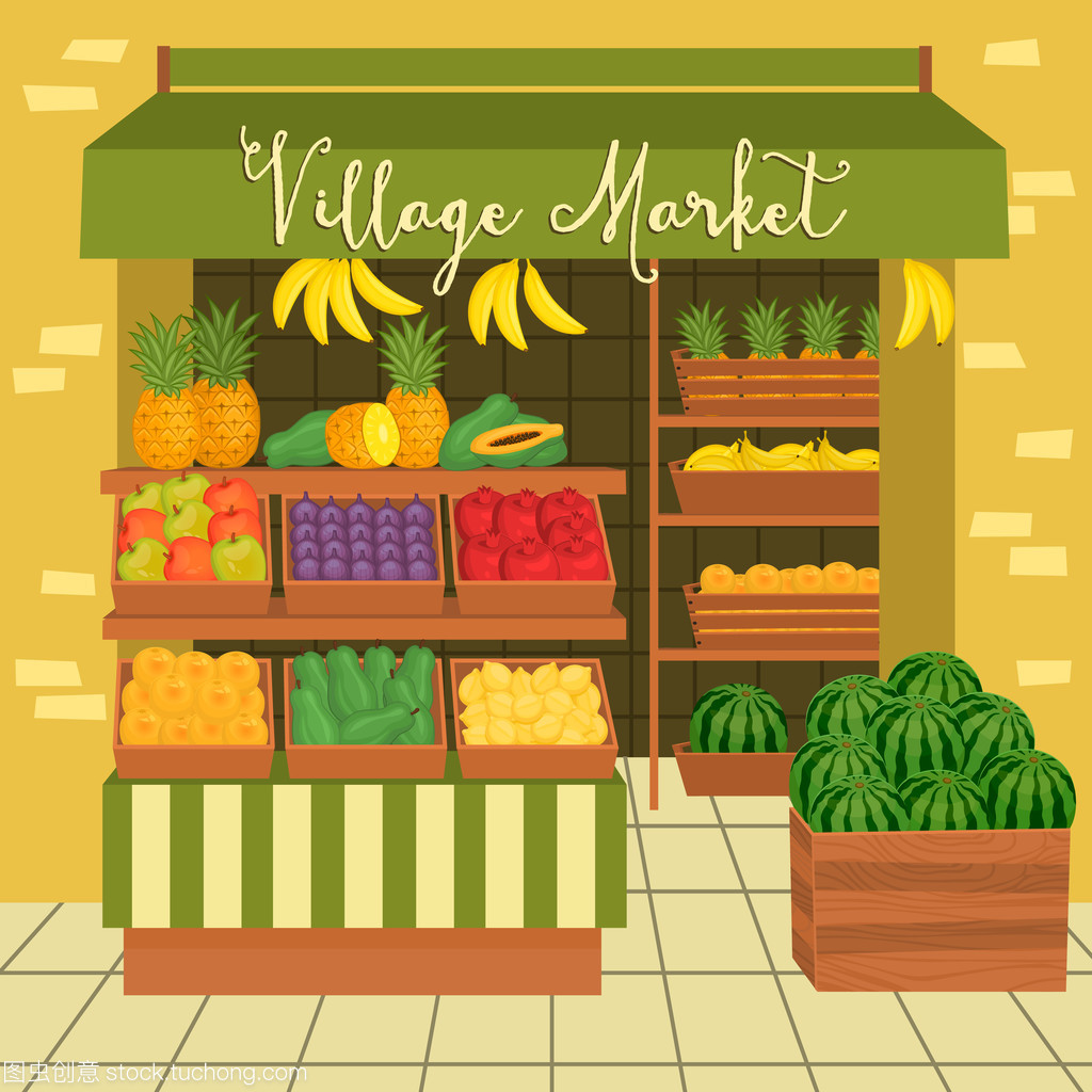 農民市場。街頭食品